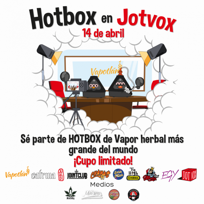 evento hotbox de vapor herbal en jotvox